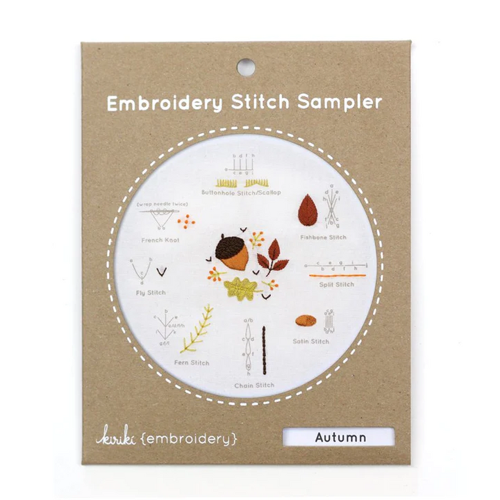 Autumn Embroidery Stitch Sampler