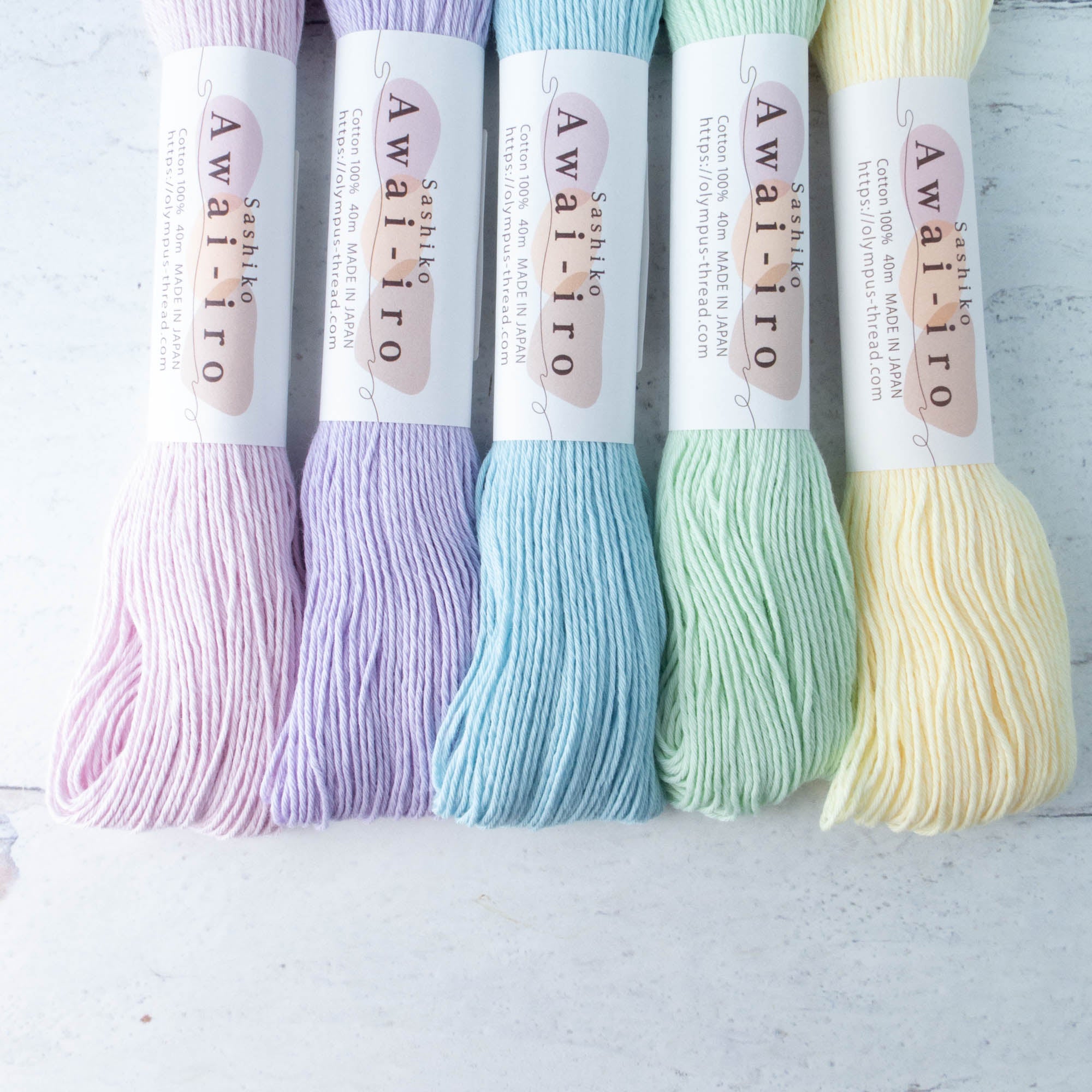 2024-25 秋冬新作  Sashiko Thread Set - Awai-Iro Pastel Colors Collection 一般