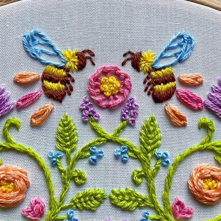 Bee Mandala Hand Embroidery Kit
