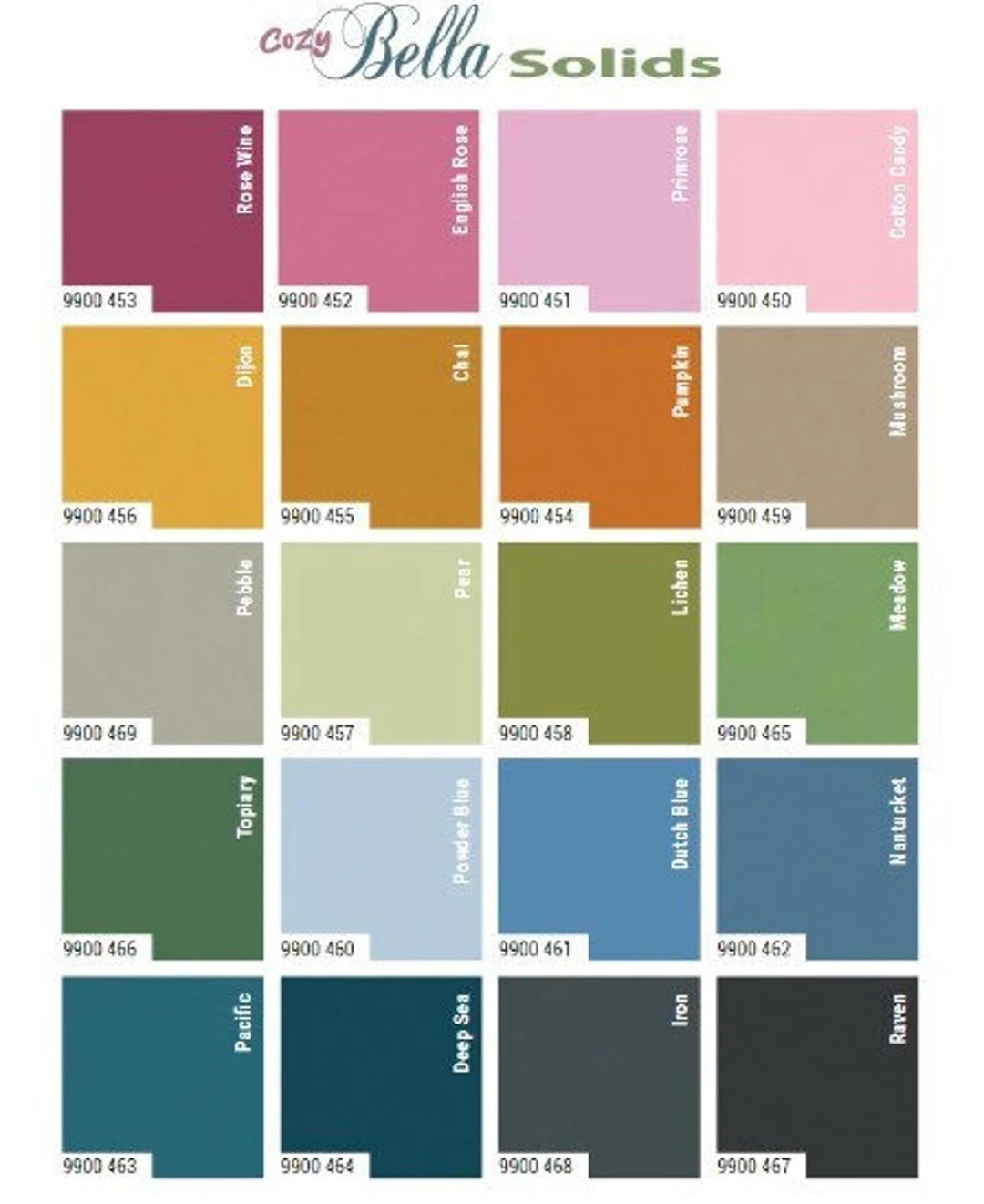 Bella Solids Mini-Charm Pack - Cozy