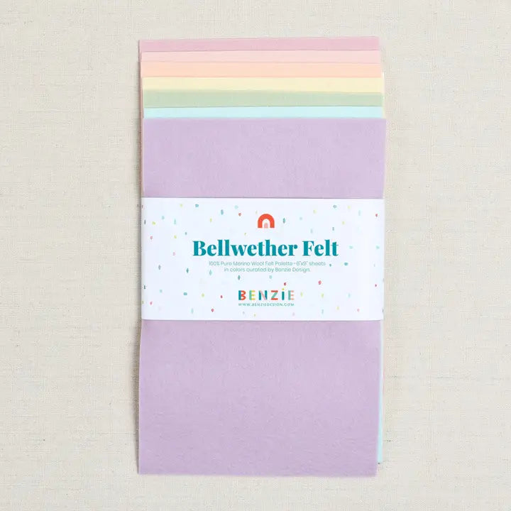 100% Wool Bellweather Felt Bundle - Primrose Pastels