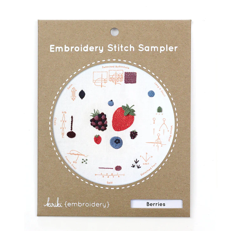 Berries Embroidery Stitch Sampler