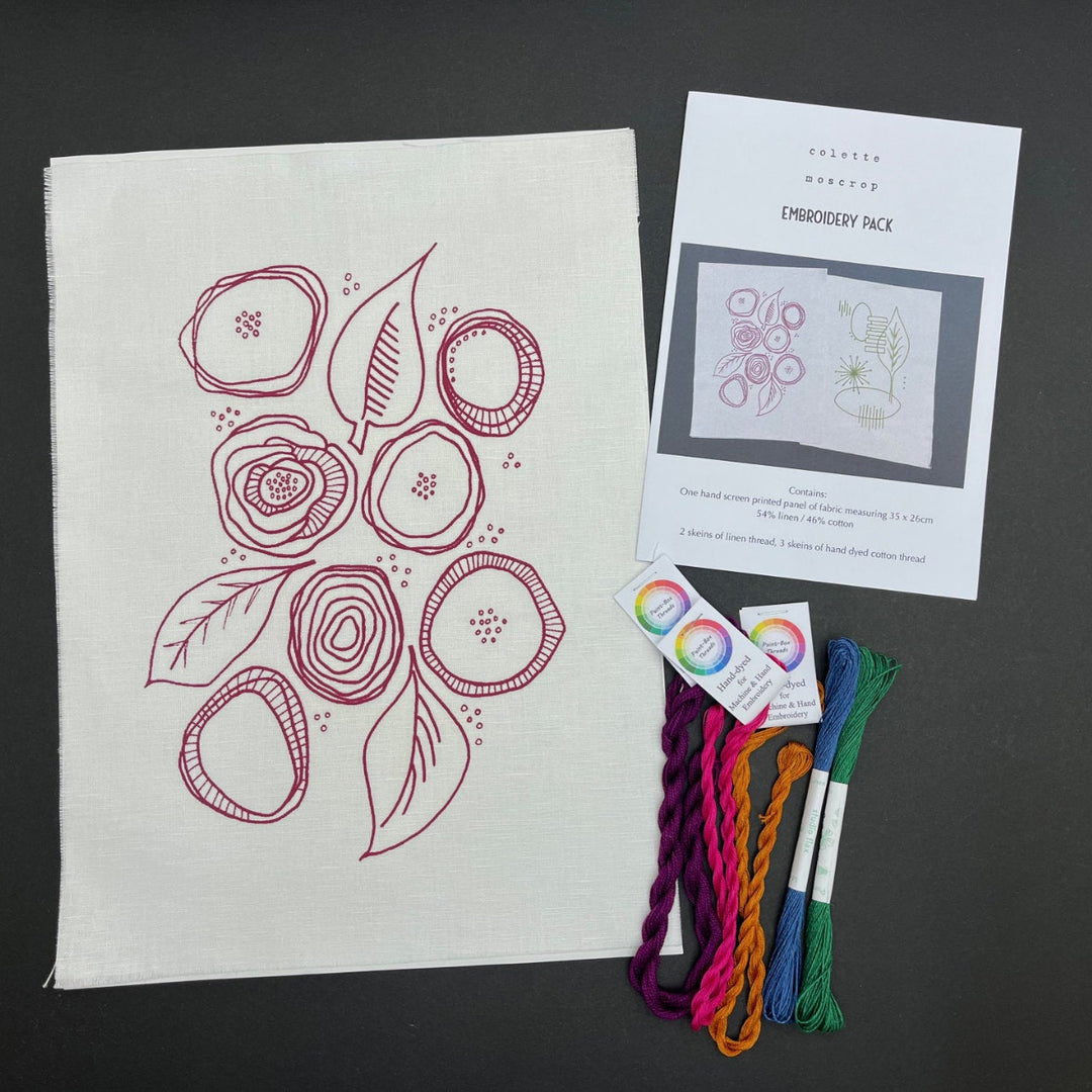 Freestyle Embroidery Kit - Floral Print