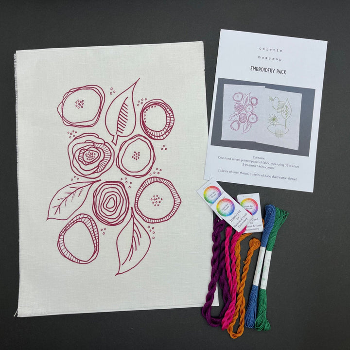 Freestyle Embroidery Kit - Floral Print