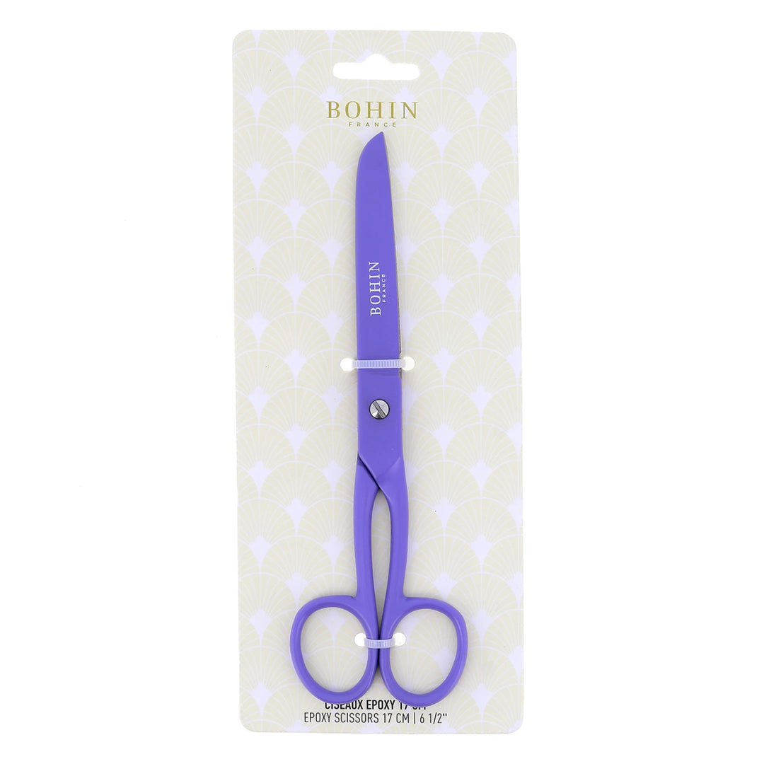 4.5 inch Flat Blade Epoxy Scissors - Purple