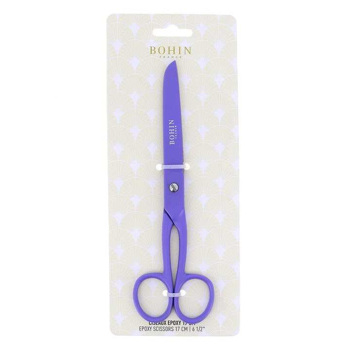 4.5 inch Flat Blade Epoxy Scissors - Purple
