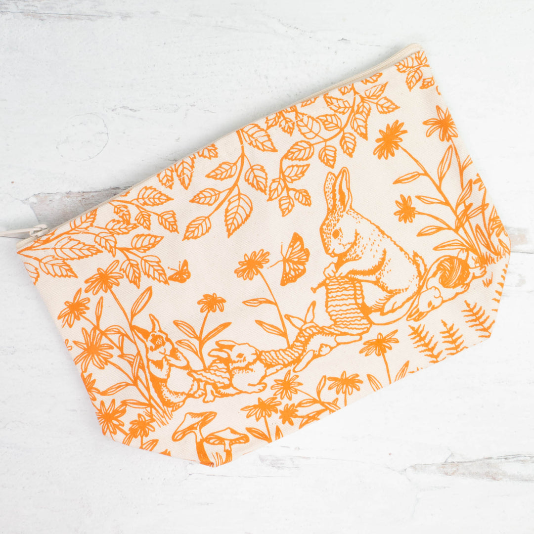 Knitting Bunnies Zippered Project Bag