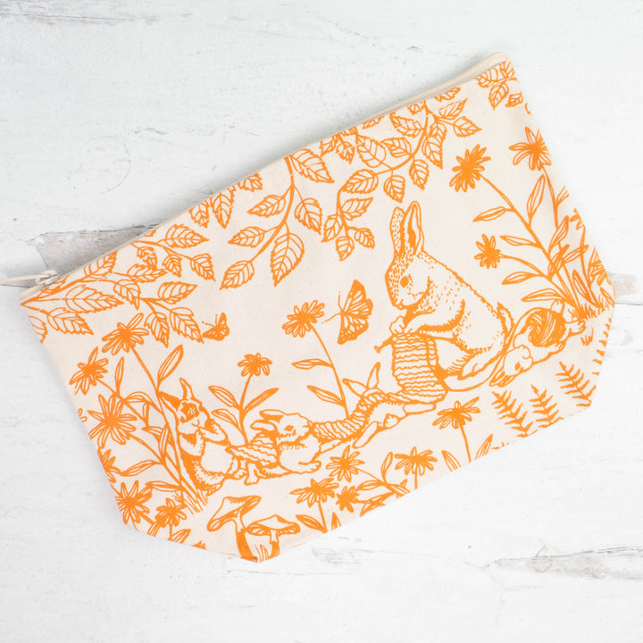 Knitting Bunnies Zippered Project Bag