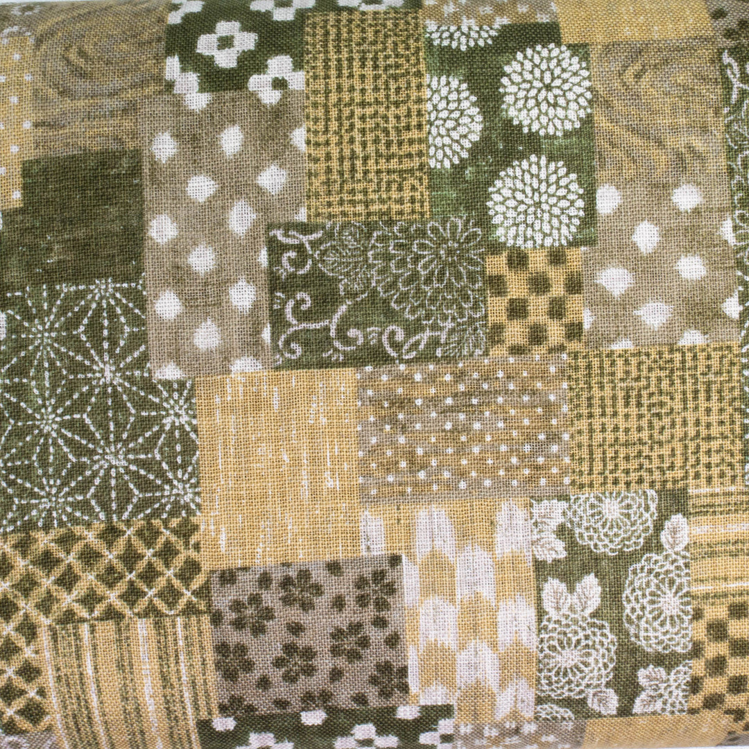 Nara Homespun :: Boro Panel Green (NHS00D34)