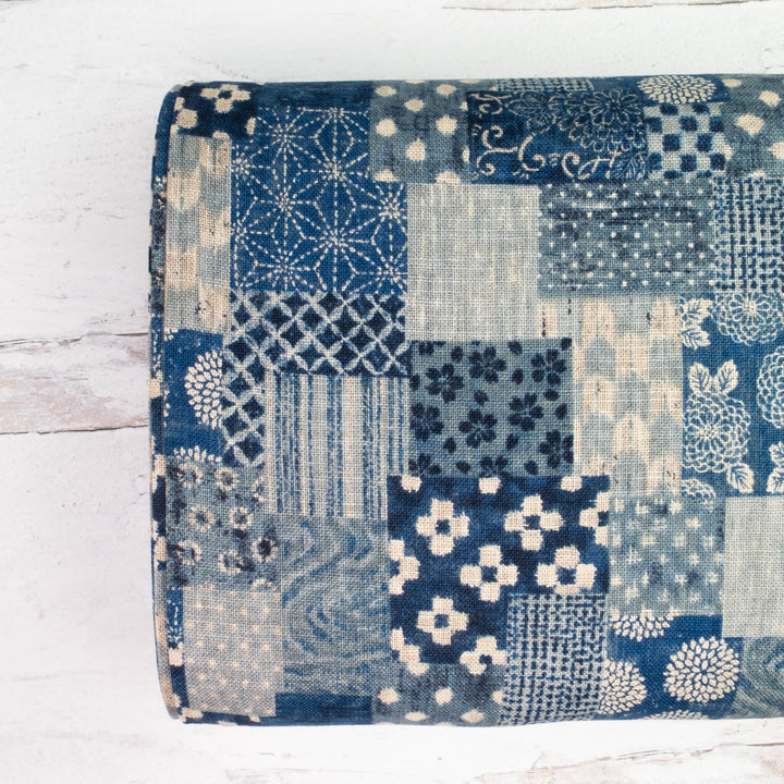 Nara Homespun :: Boro Panel Light Blue (NHS00D32)