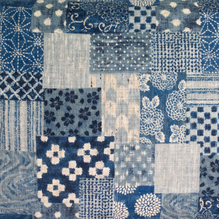 Nara Homespun :: Boro Panel Light Blue (NHS00D32)