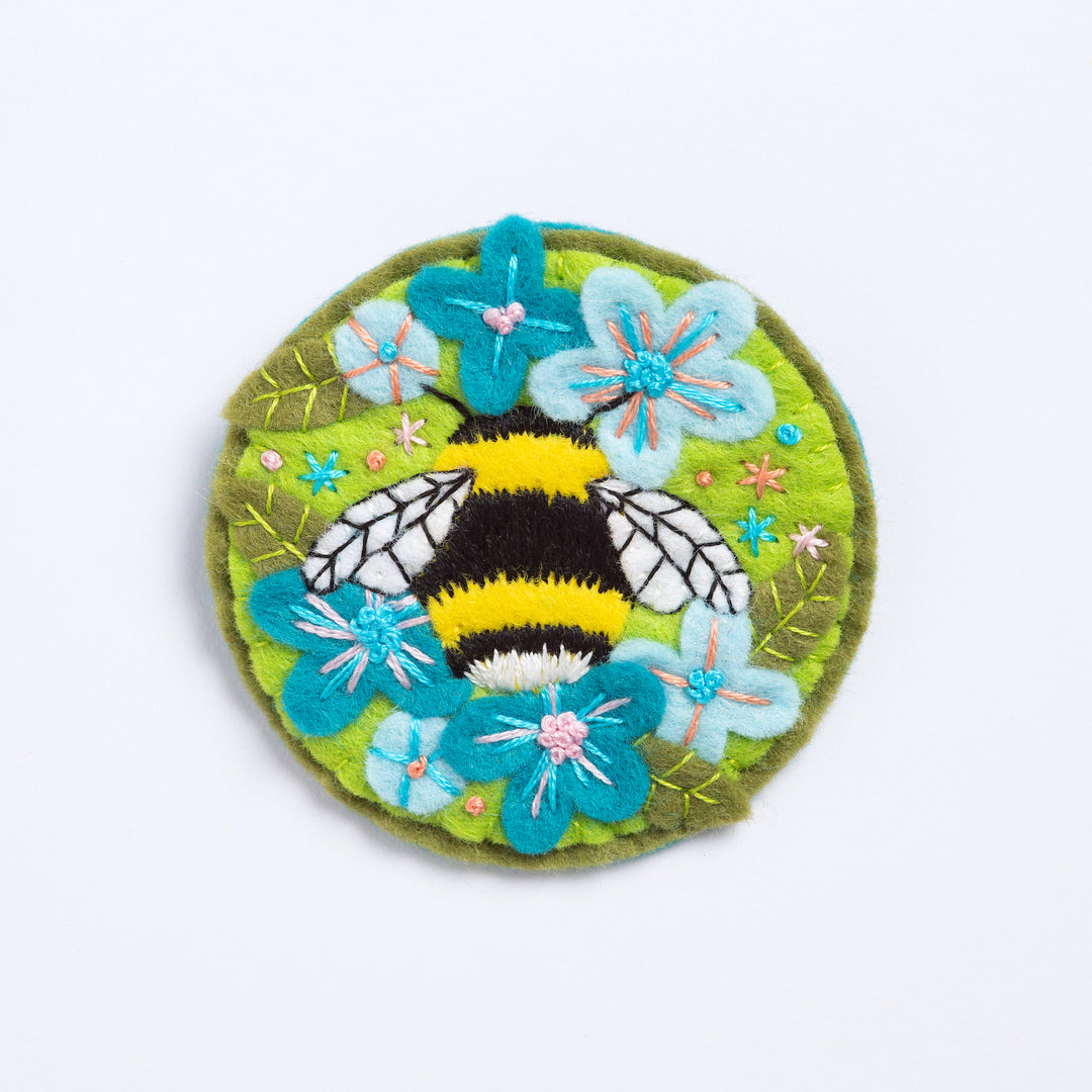 Bumblebee Felt Embroidery Brooch Kit