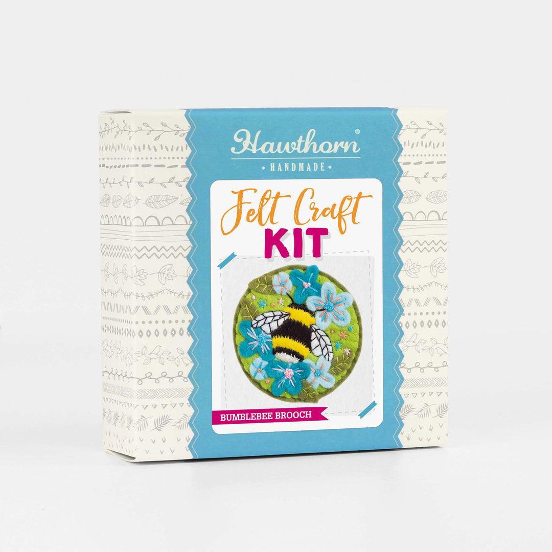 Bumblebee Felt Embroidery Brooch Kit