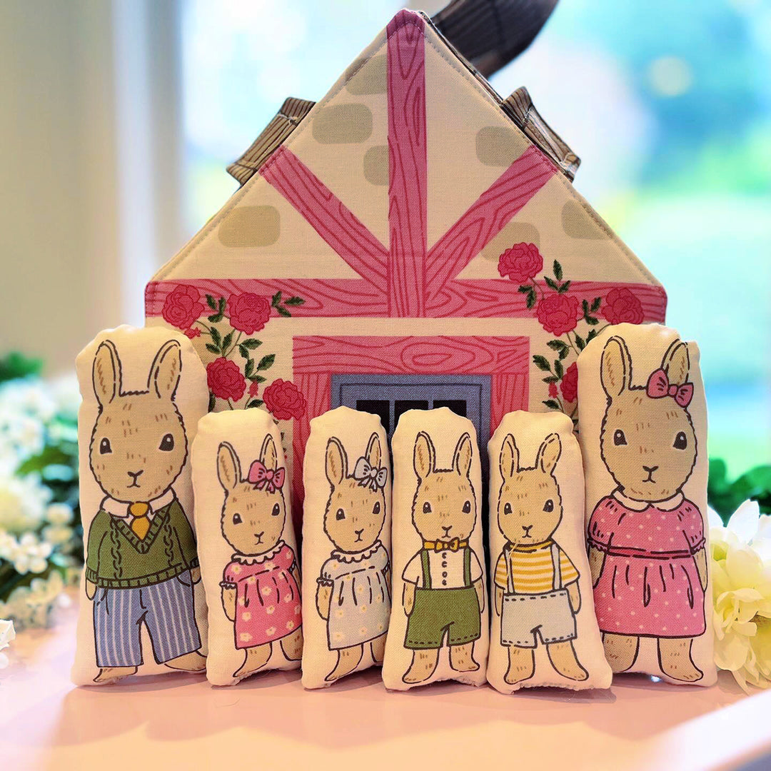 Stacy Iest Hsu SECRET GARDEN - Bunny Cottage Fabric Panel