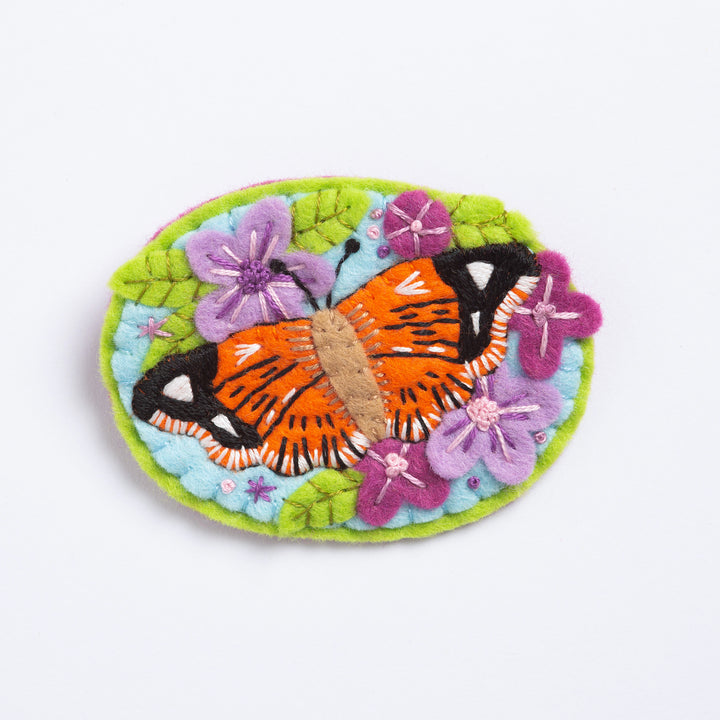 Butterfly Felt Embroidery Brooch Kit