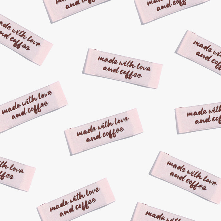 Made with Love & Coffee Woven Labels