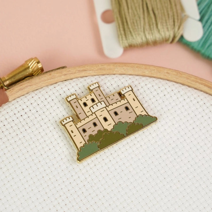 Magnetic Enamel Needle Minder - Castle