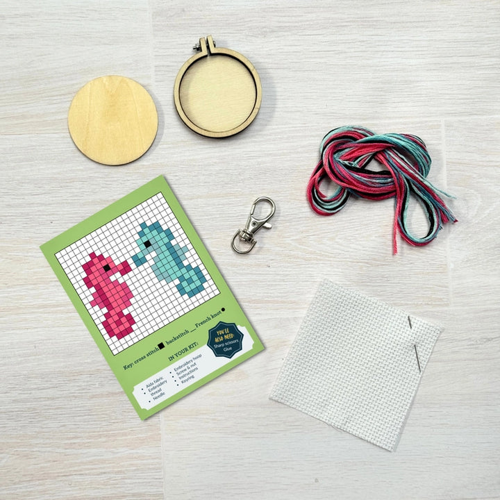 Mini Matchbox Cross Stitch Kit - Seariously Glad We're Friends