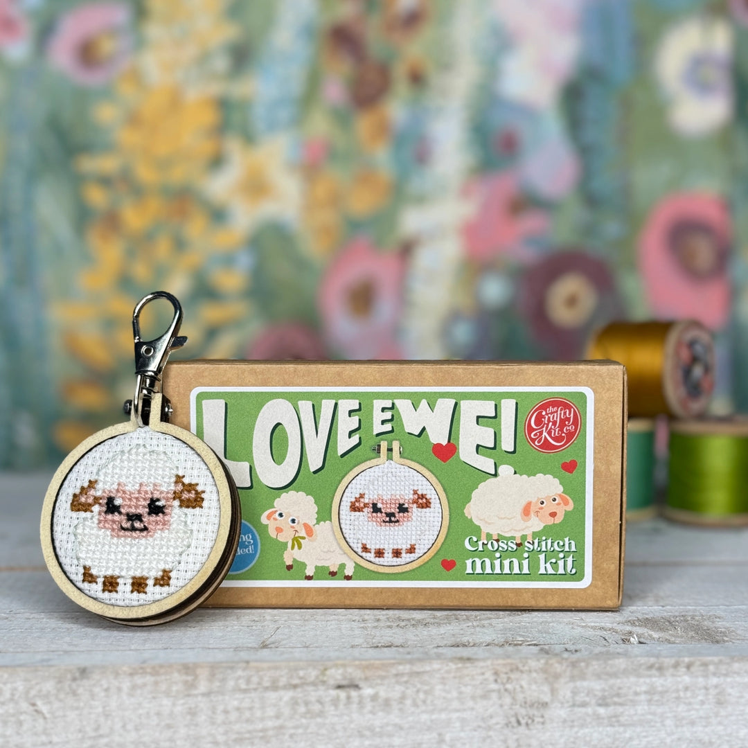 Mini Matchbox Cross Stitch Kit - Love EWE!
