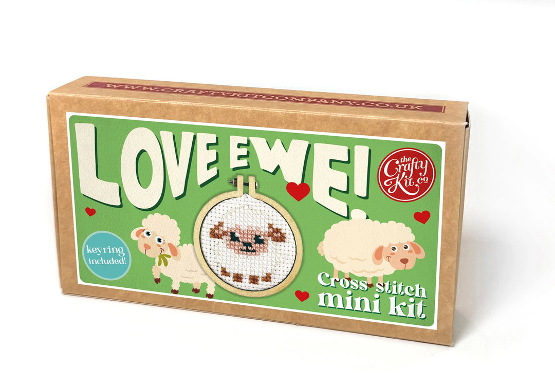 Mini Matchbox Cross Stitch Kit - Love EWE!