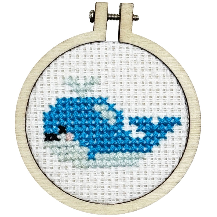 Mini Matchbox Cross Stitch Kit - Whale Done