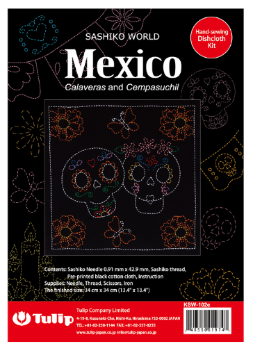 ::PRE-ORDER:: Sashiko World Complete Kit - Mexico: Calaveras y Cempasúchil