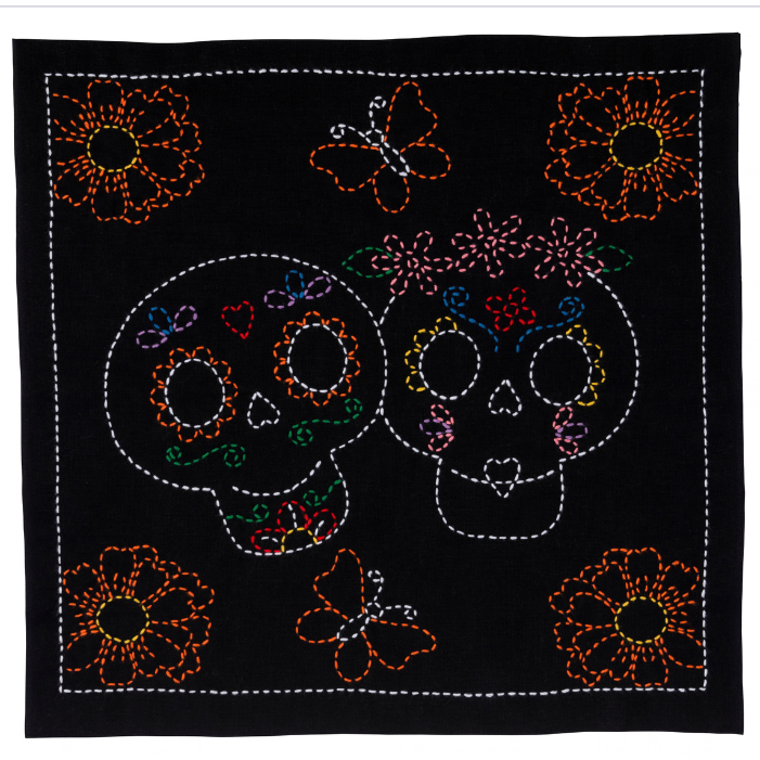 ::PRE-ORDER:: Sashiko World Complete Kit - Mexico: Calaveras y Cempasúchil