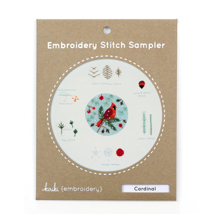 Cardinal Embroidery Stitch Sampler