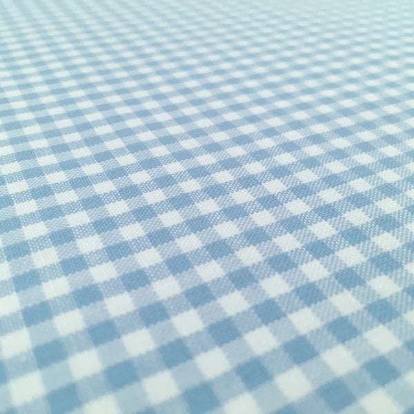 Gingham Fabric Blue and White