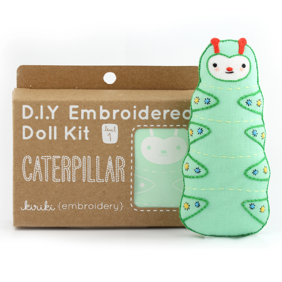 Caterpillar Plushie Embroidery Kit