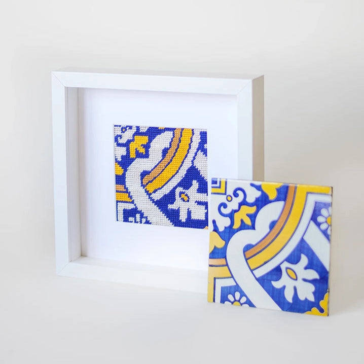 Portuguese Tile Needlepoint Kit - Cedofeita