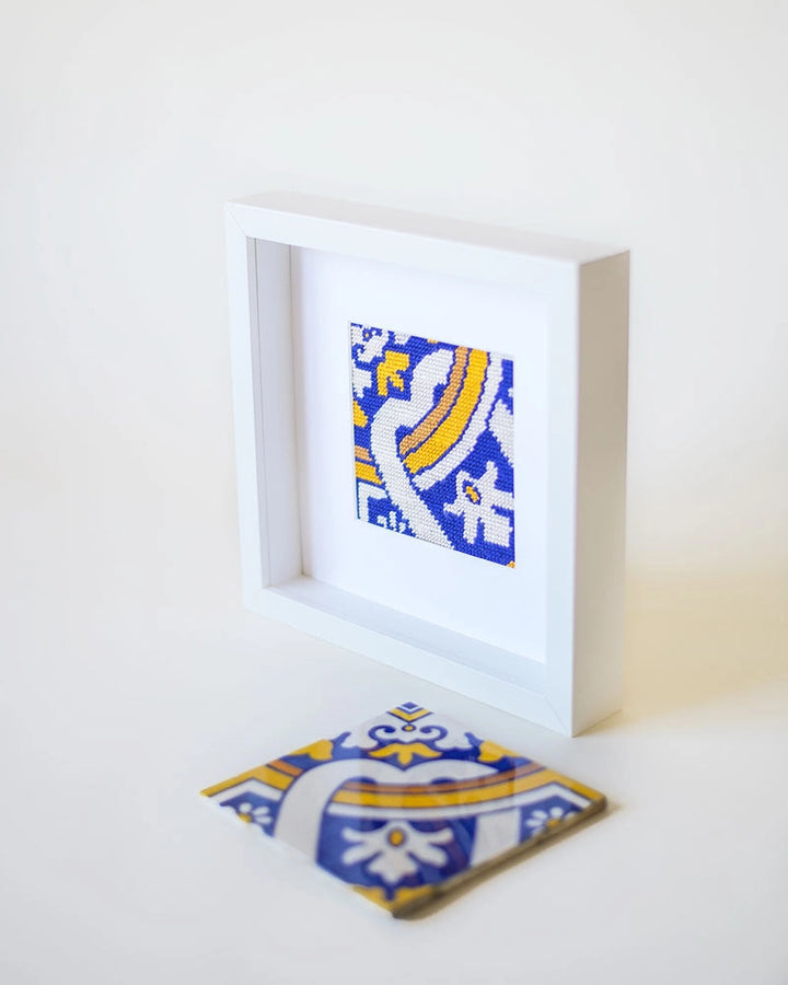 Portuguese Tile Needlepoint Kit - Cedofeita