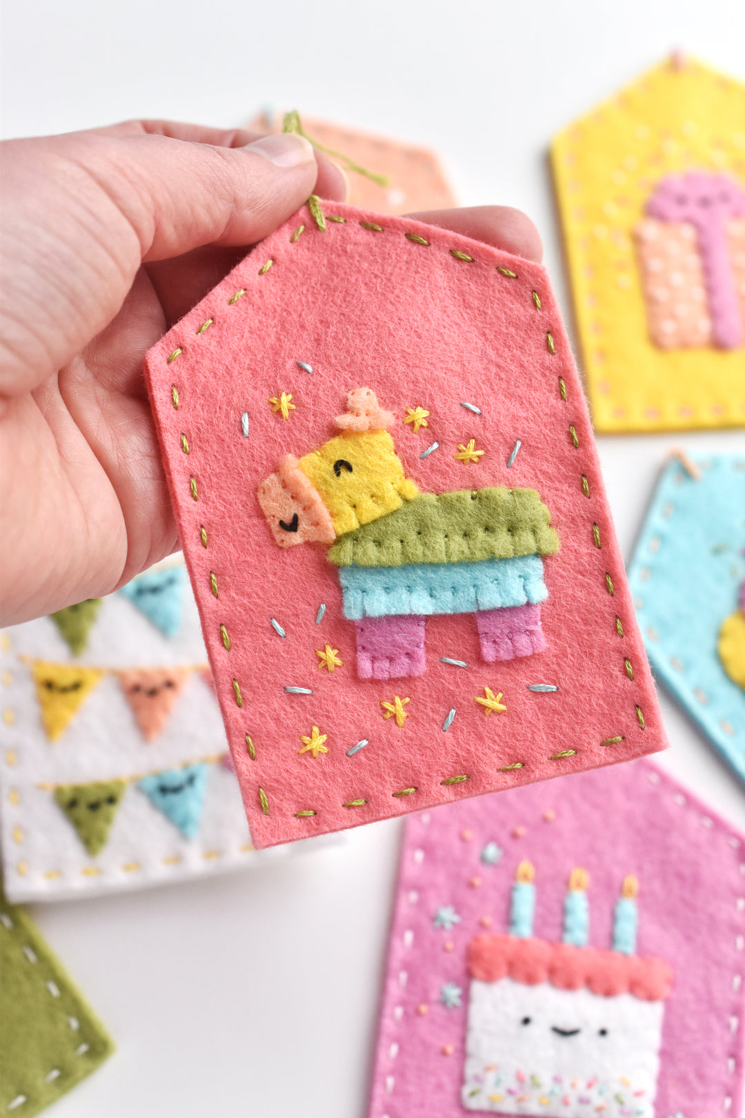 PDF Pattern - Celebrate Happy Felt Ornament Sewing Pattern