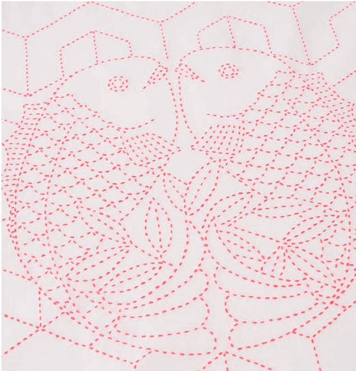 Large Sashiko Panel - Celebratory Samplers