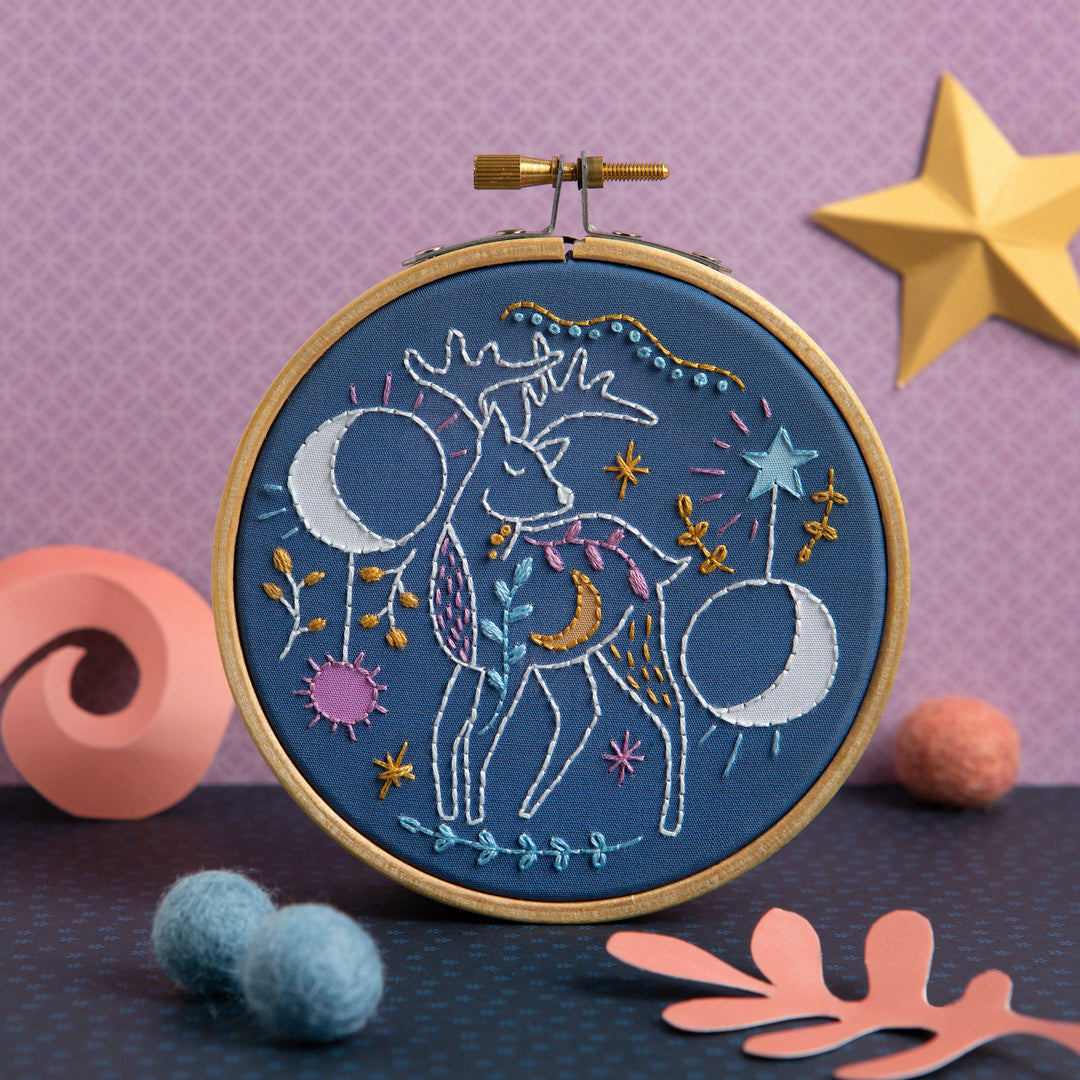 Celestial Deer Mini Embroidery Kit