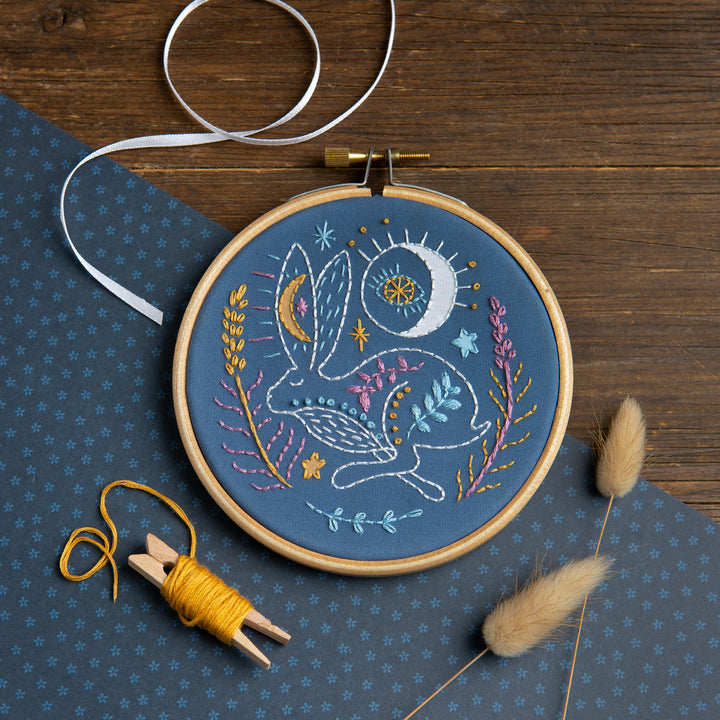 Celestial Hare Mini Embroidery Kit