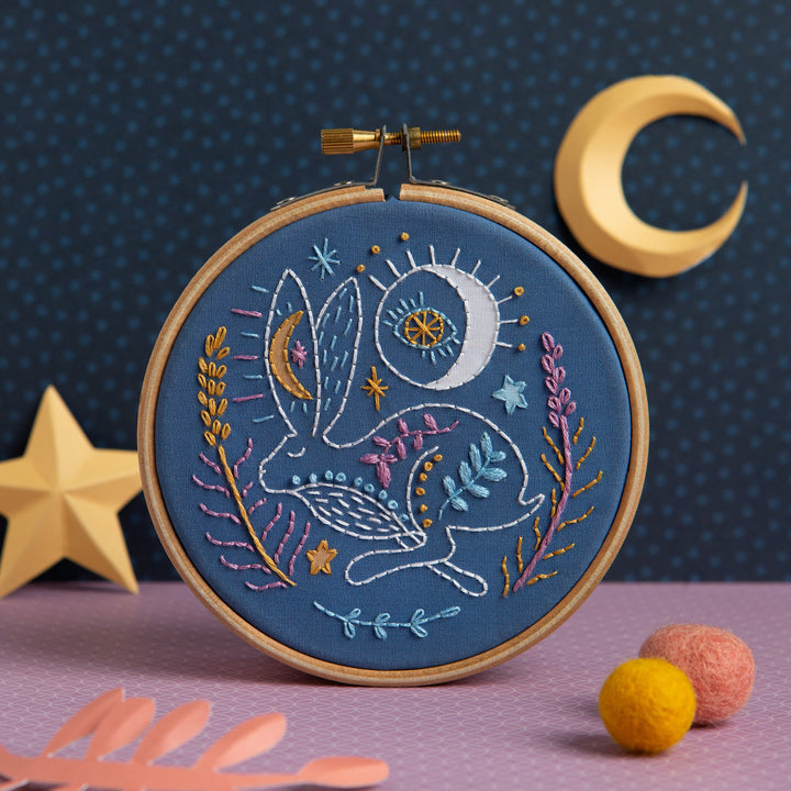 Celestial Hare Mini Embroidery Kit