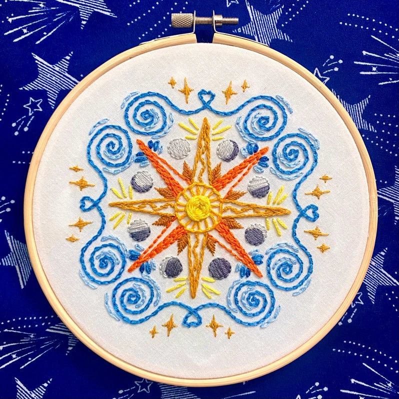Celestial Mandala Hand Embroidery Kit
