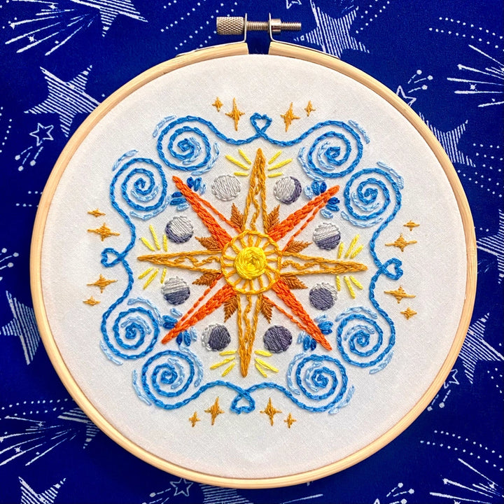 Celestial Mandala Hand Embroidery Kit