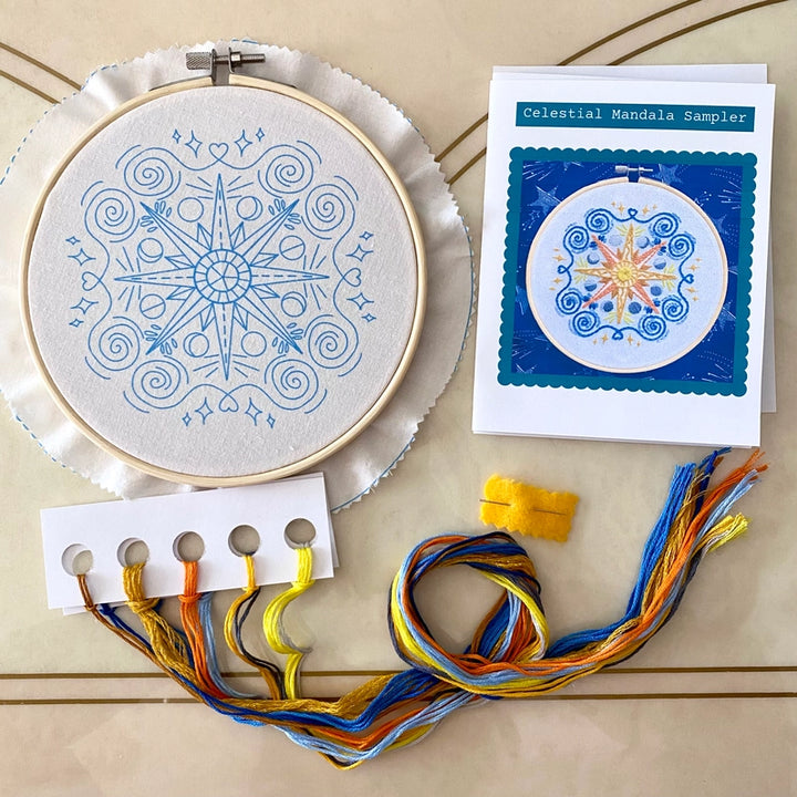 Celestial Mandala Hand Embroidery Kit