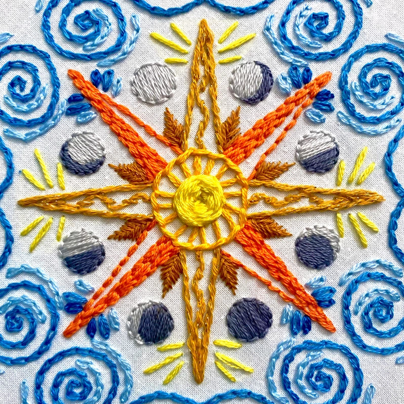 Celestial Mandala Hand Embroidery Kit