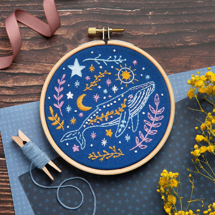 Celestial Whale Mini Embroidery Kit