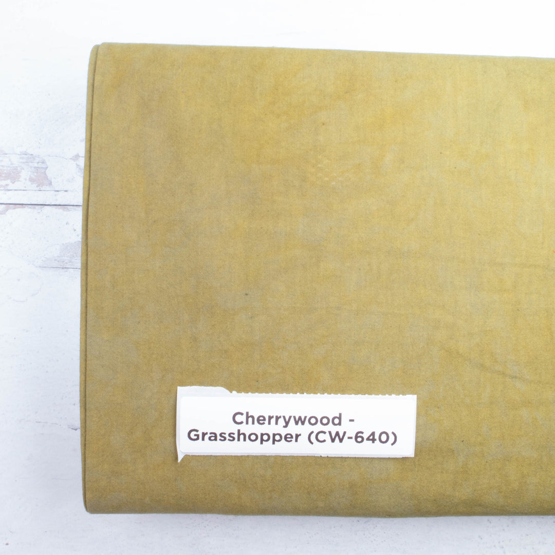 Cherrywood Hand Dyed Fabric - Grasshopper (CW-640)