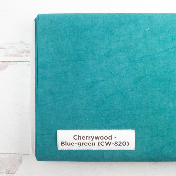 Cherrywood Hand Dyed Fabric - Blue-green (CW-820)