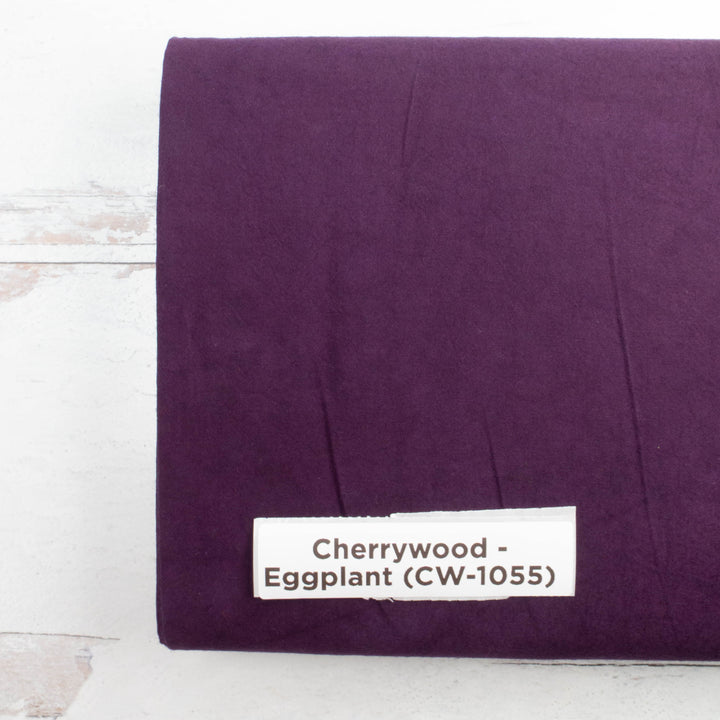 Cherrywood Hand Dyed Fabric - Eggplant (CW-1055)