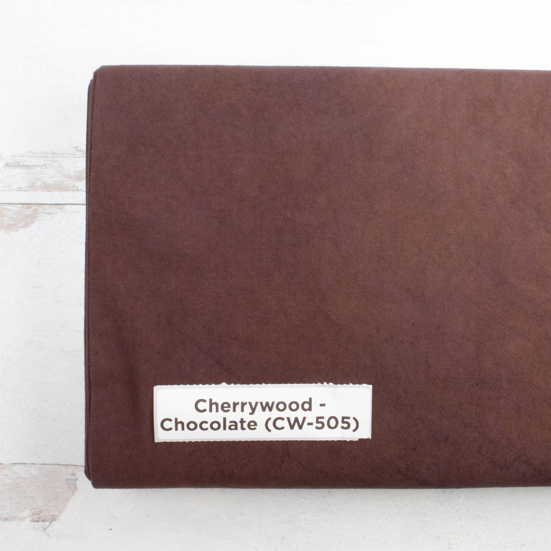 Cherrywood Hand Dyed Fabric - Chocolate (CW-505)