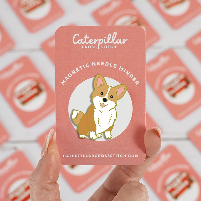 Magnetic Enamel Needle Minder - Corgi