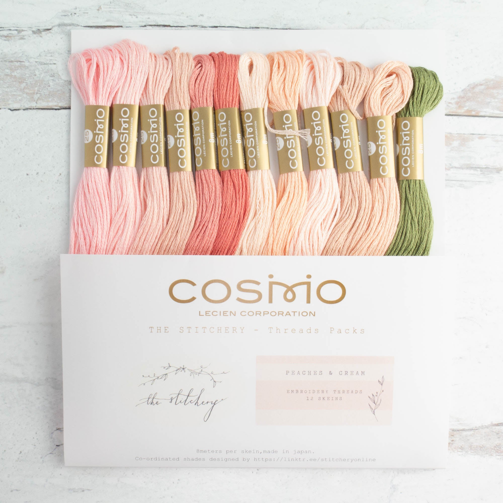 Cosmo Embroidery Floss Set - Peaches & Cream – Snuggly Monkey