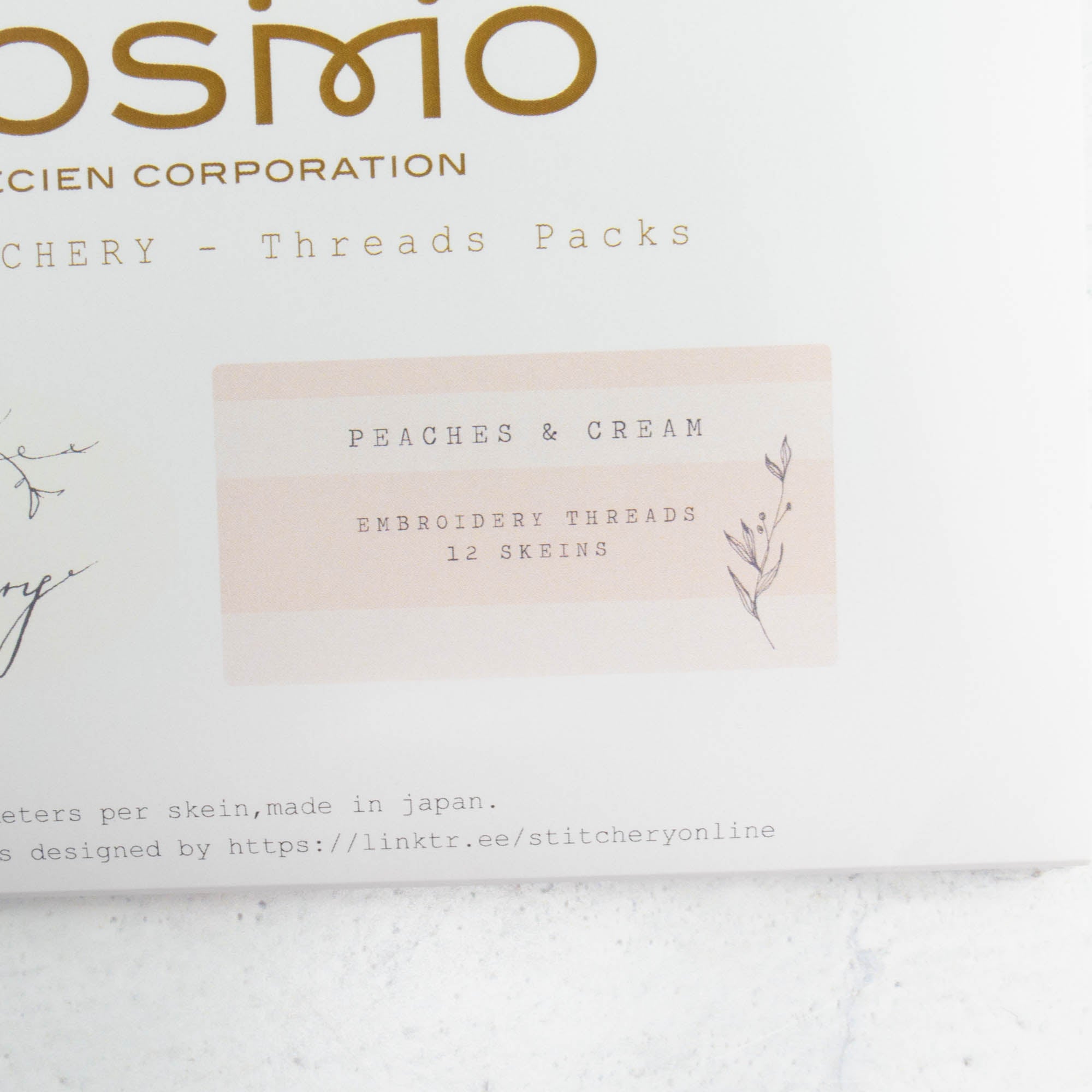 Cosmo Embroidery Floss Set - Peaches & Cream – Snuggly Monkey
