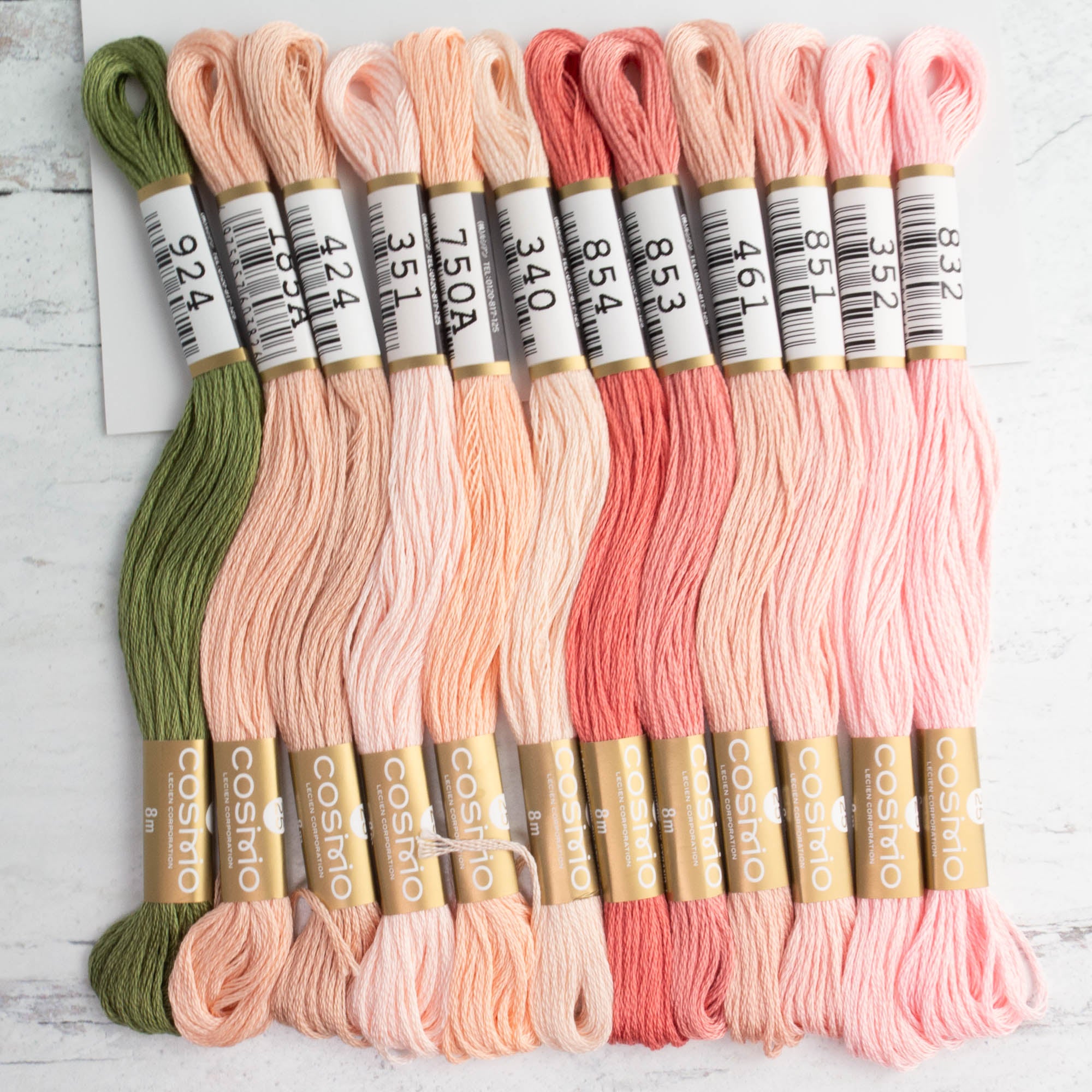 SUMIKO 刺繍 005 Cosmo Embroidery Floss Set - Peaches & Cream – Snuggly Monkey